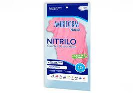 AMBIDERM GUANTE DE NITRILO ROSA 10PZ