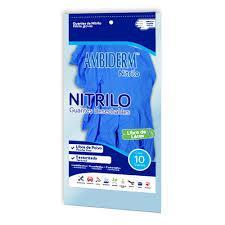 AMBIDERM GUANTE DE NITRILO AZUL 10PZ