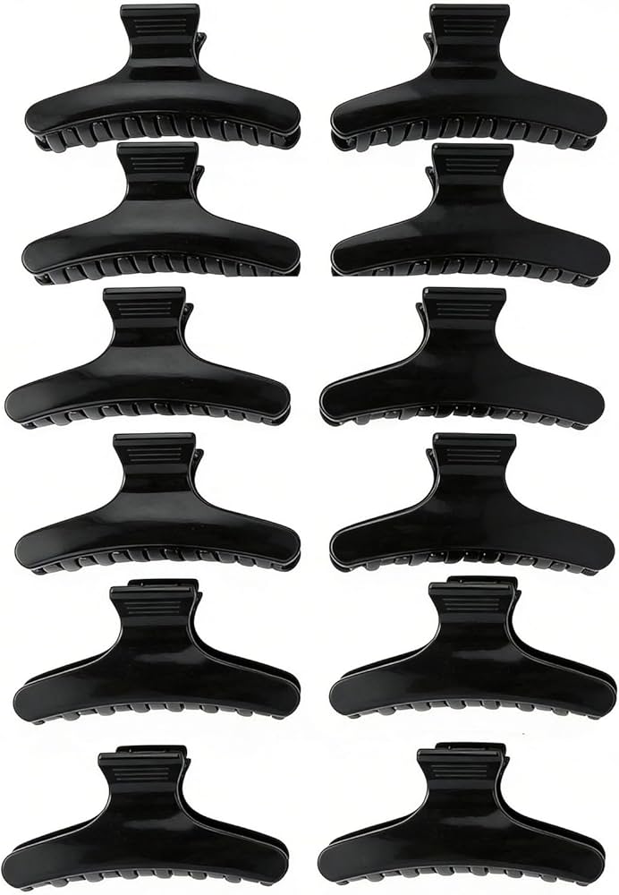 HAIRSTAR PINZAS PARA PELO NEGRAS 12PZ