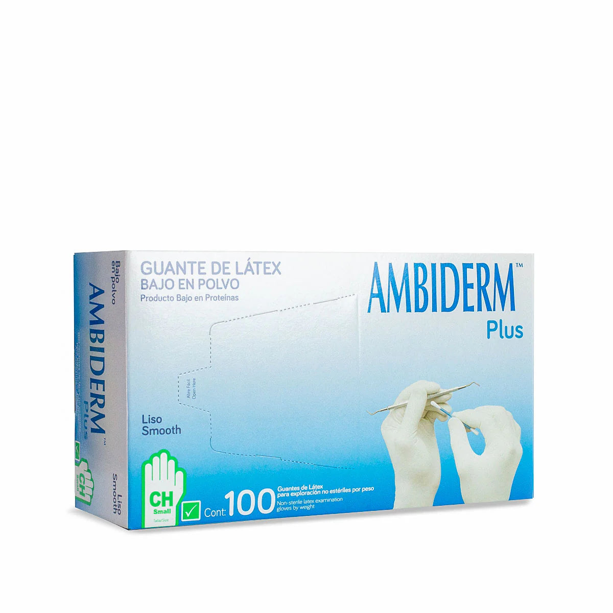 AMBIDERM PLUS GUANTE VERDE CAJA CH