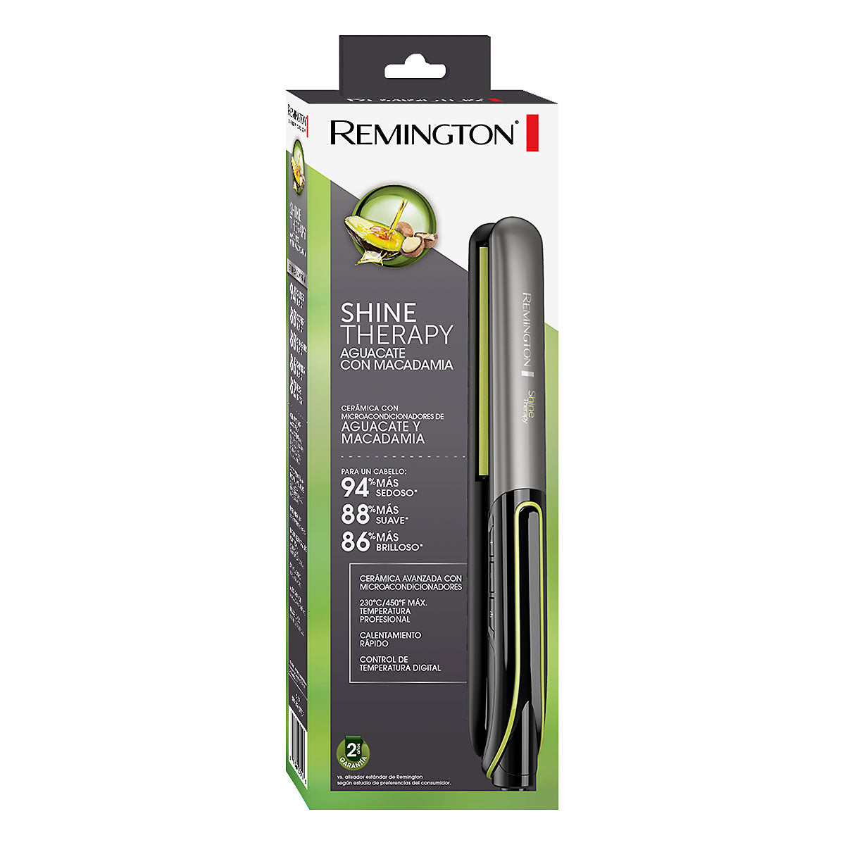 SPECTRUM REMINGTON PLANCHA AGUACATE CON MACADAMIA