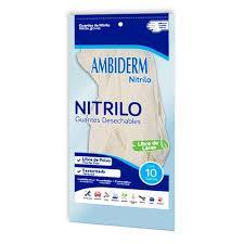 AMBIDERM GUANTE DE NITRILO BLANCO 10PZ