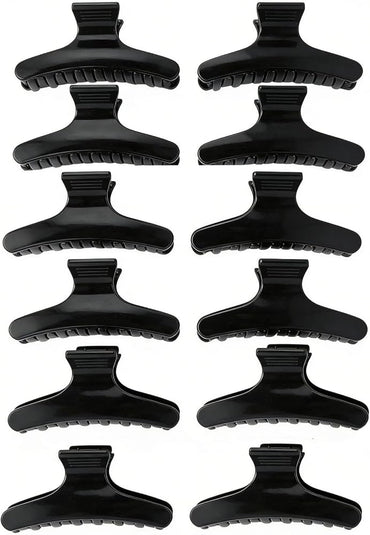 HAIRSTAR PINZAS PARA PELO NEGRAS 12PZ