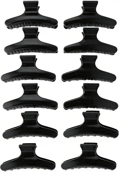 HAIRSTAR PINZAS PARA PELO NEGRAS 12PZ