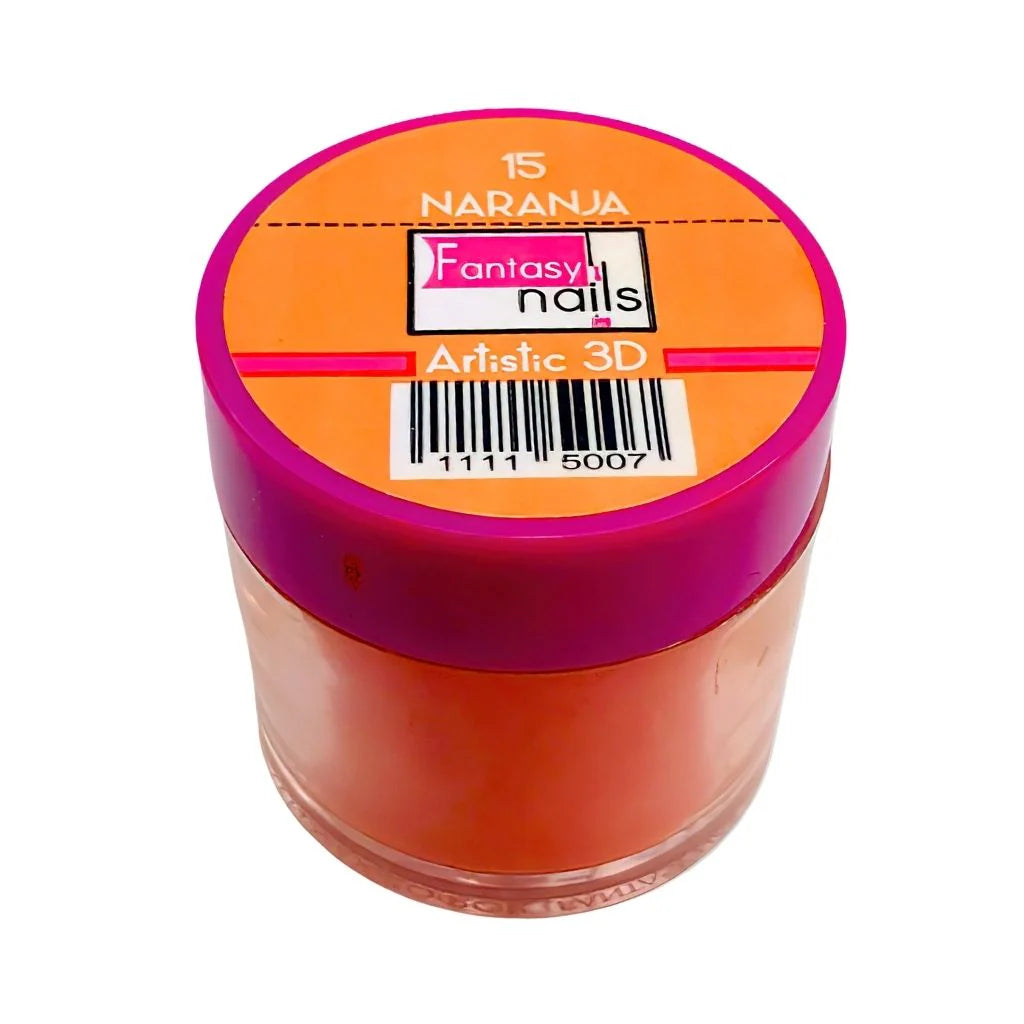 FANTASY ACRILICO GLITTER GLOW NARANJA 1/2 OZ