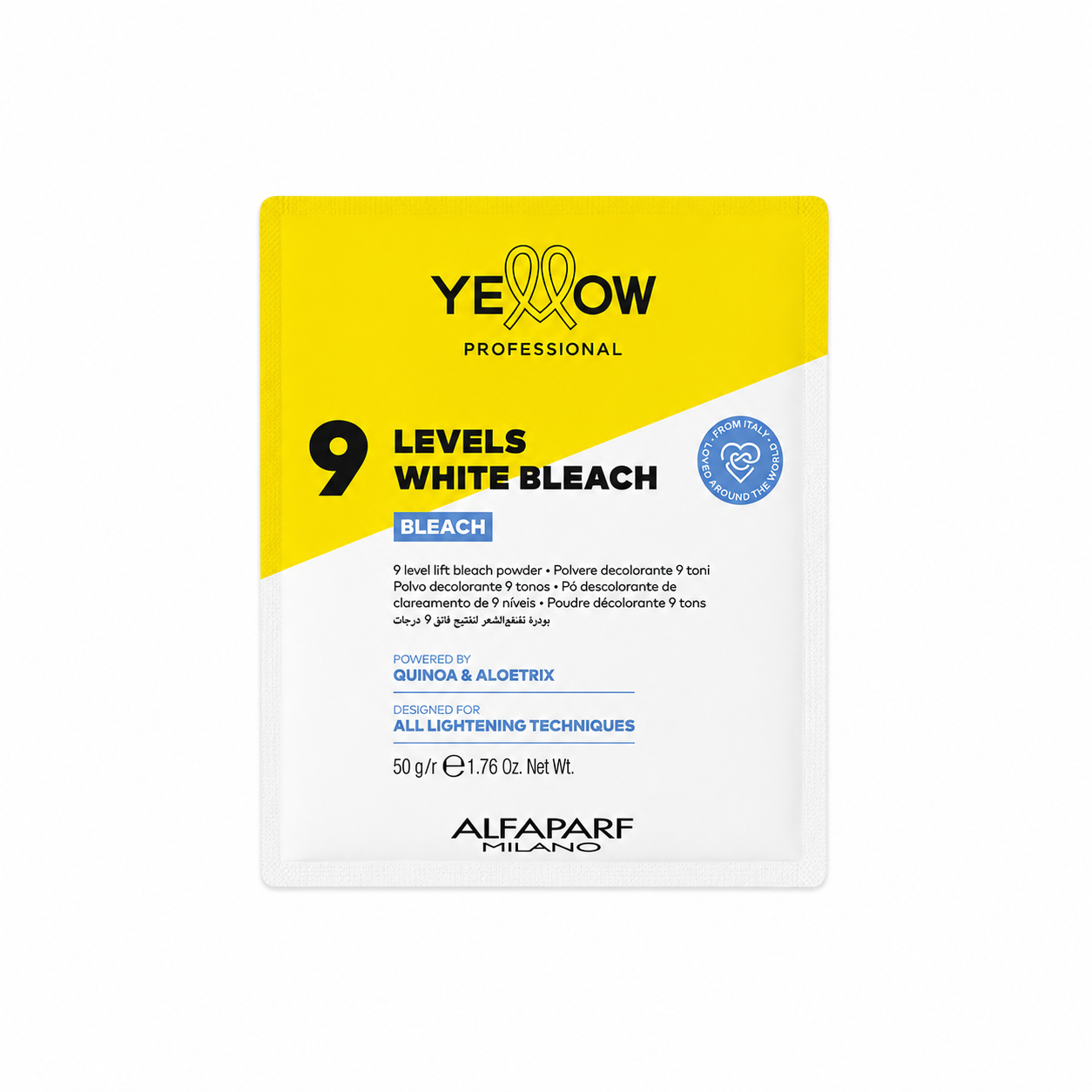 YELLOW DECOLORANTE 9 NIVELES WHITE BLEACH 50G
