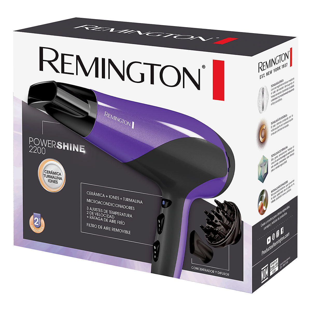 SPECTRUM REMINGTON SECADOR DE CABELLO POWER SHINE
