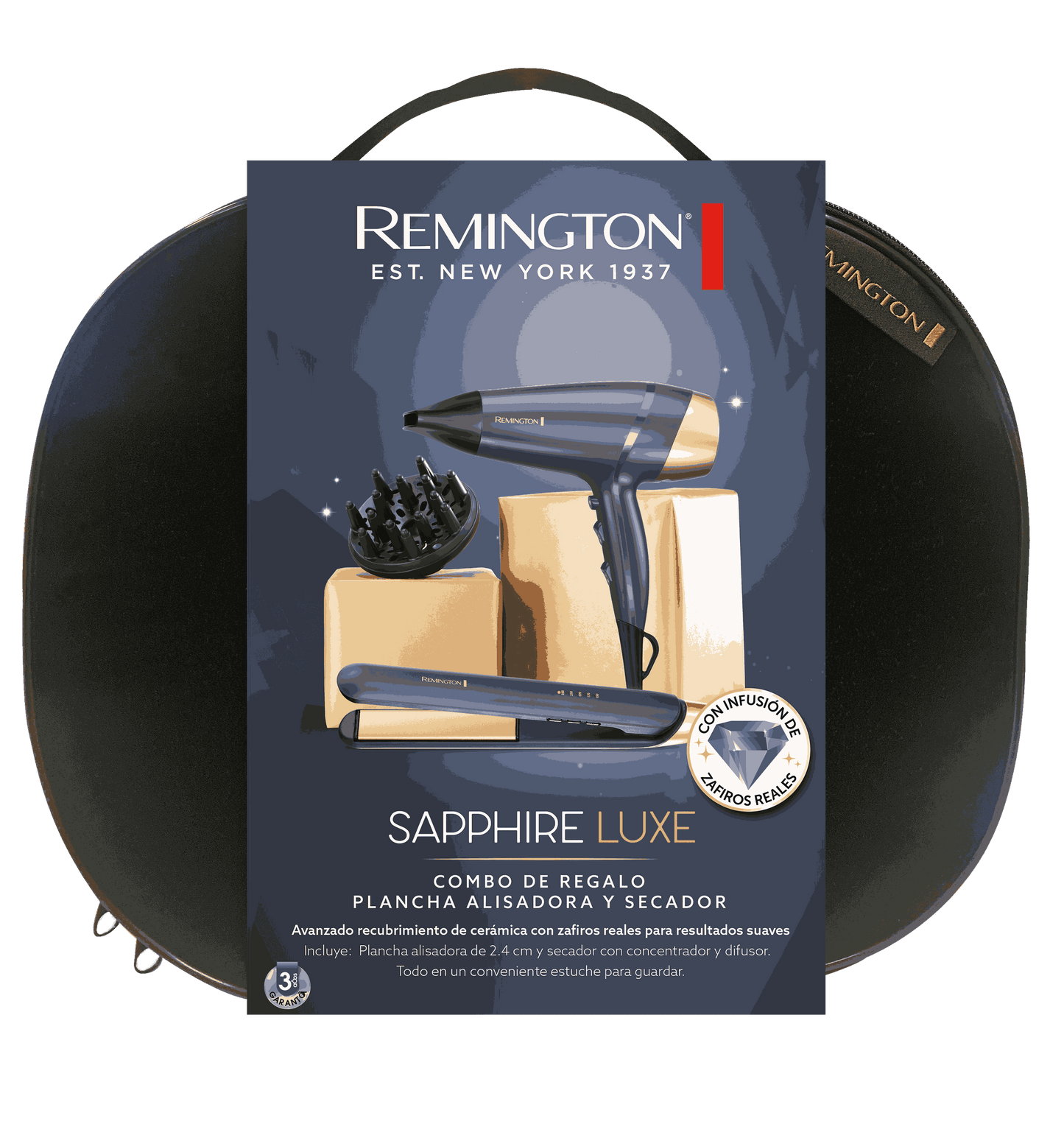 SPECTRUM REMINGTON ESTUCHE CON SECADORA Y PLANCHA