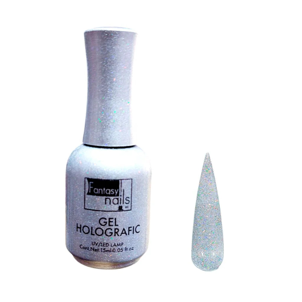 FANTASY GEL HOLOGRAFICO 15ML PLATA 01