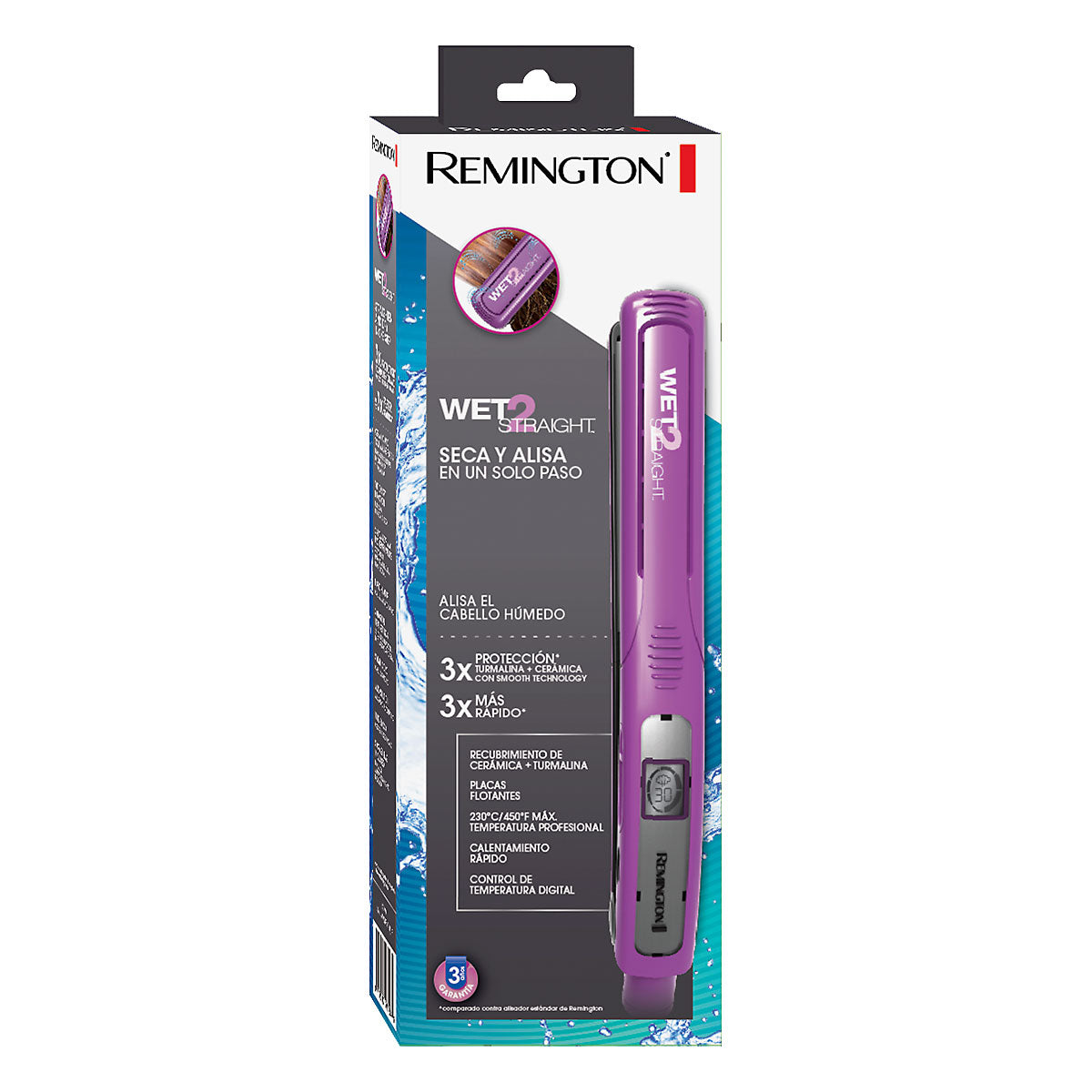 SPECTRUM REMINGTON PLANCHA SECA Y ALISA DELGADA CON SENSOR