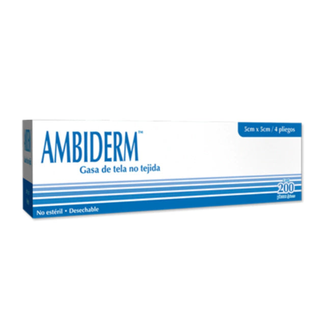 AMBIDERM GASA DE TELA NO TEJIDA 200PZ