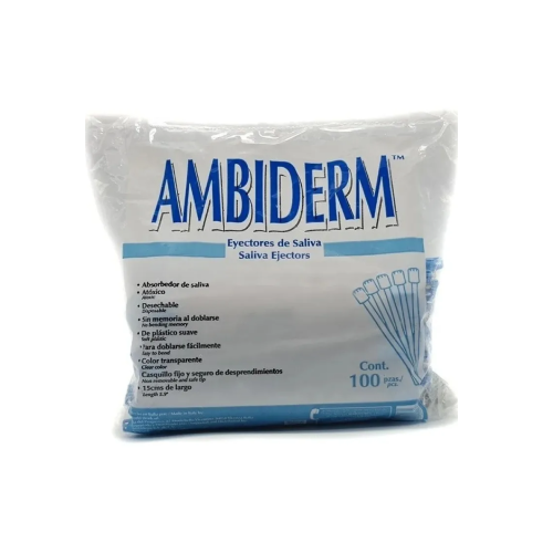 AMBIDERM EYECTORES DE SALIVA 100PZ