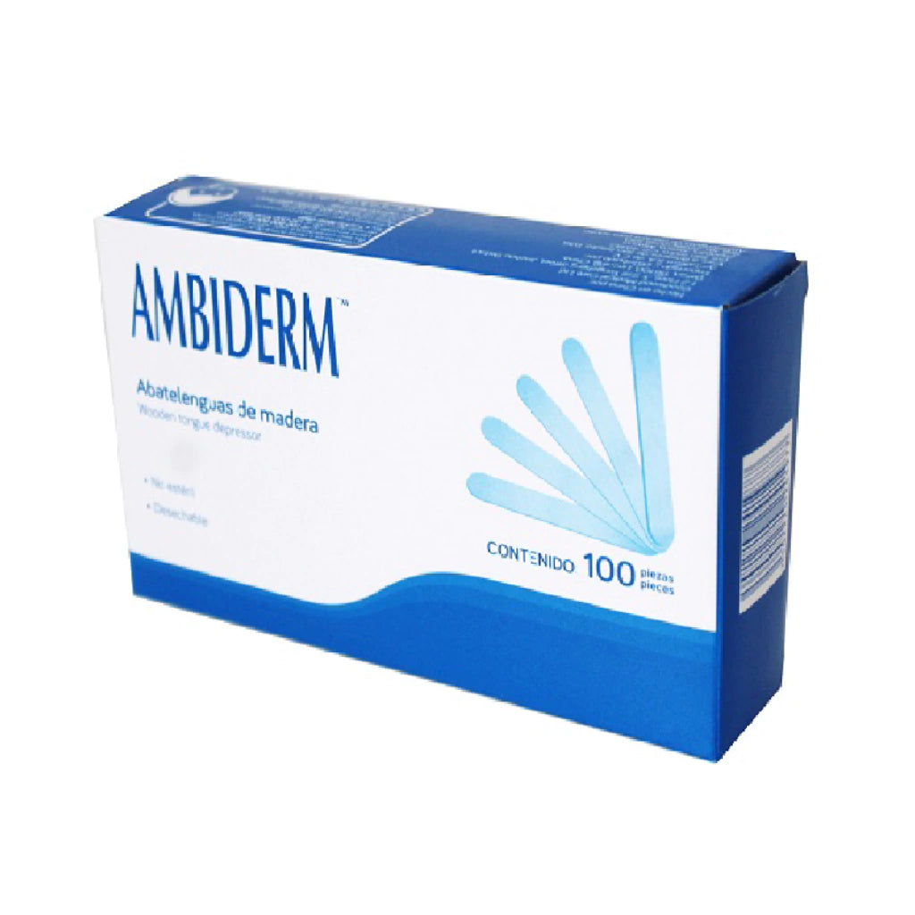 AMBIDERM ABATELENGUAS CAJA CON 100PZ